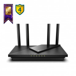 TP-LINK  Archer AX55  AX3000 Wi-Fi 6 Wireless Gigabit Router, 2402Mbps at 5Ghz + 574Mbps at 2.4Ghz, 802.11ax/ac/a/b/g/n, 1 Gigabit WAN+4 Gigabit LAN, OFDMA, MU-MIMO, HomeShield, Band Steering, USB3.0, 4 fixed antennas